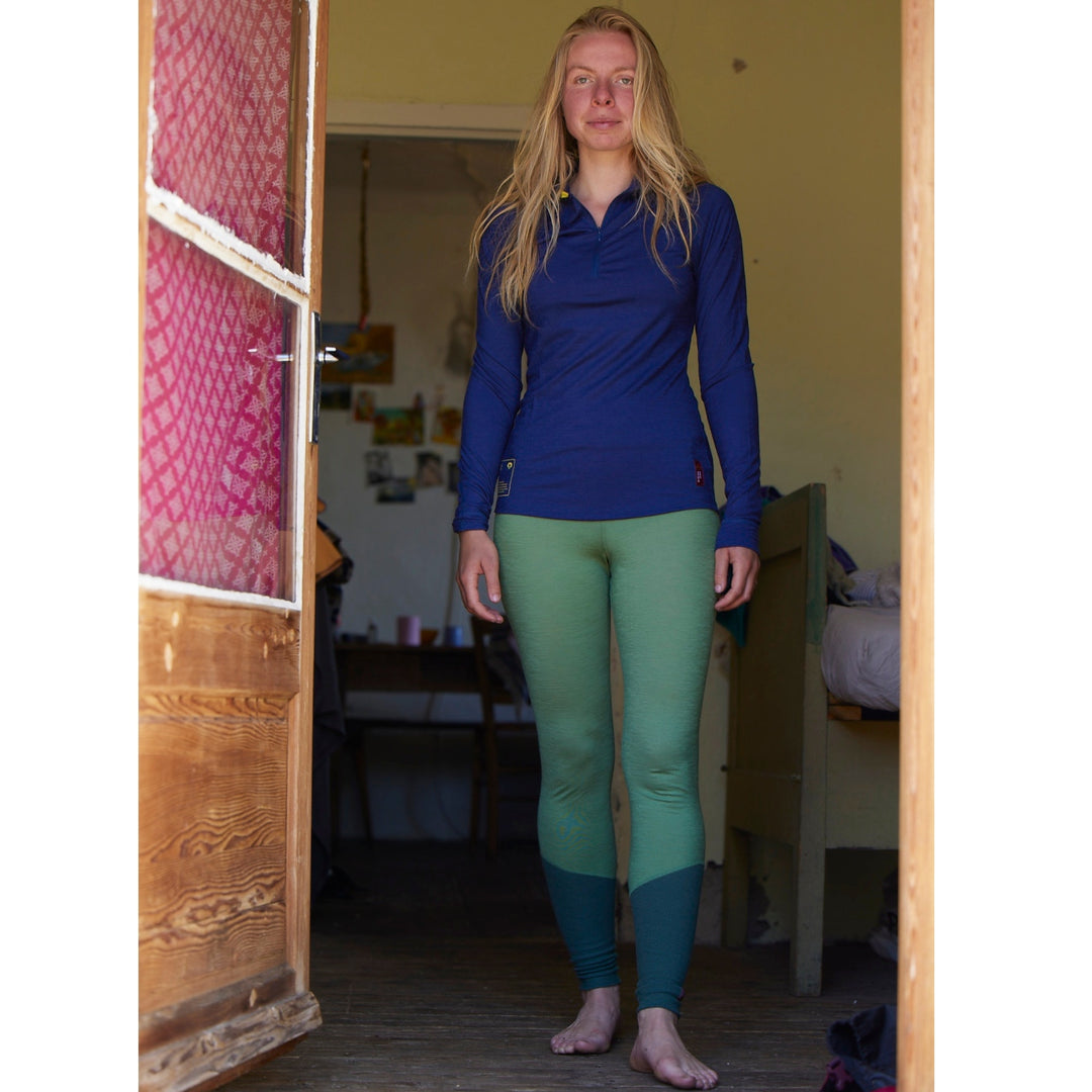 Le sous-pantalon français, legging femme 100% mérinos écologique et équitable, laine biologique de France