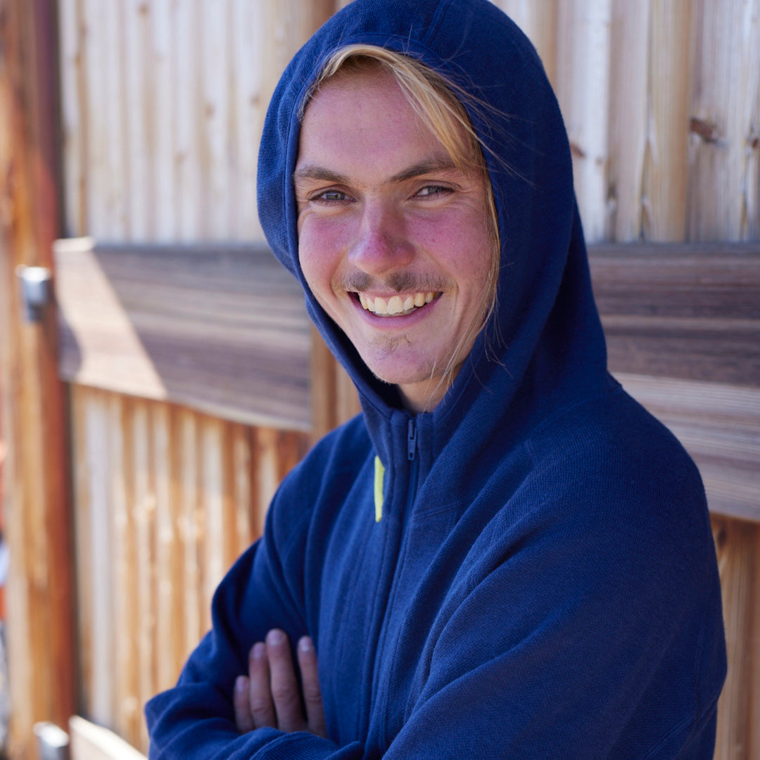 sweatshirt sportif à capuche 100% laine mérinos française par transhumance la routo