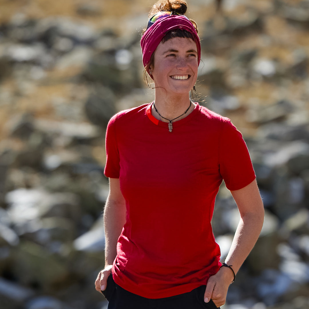 t-shirt sportif en mérinos français pour la randonnée par transhumance - la routo