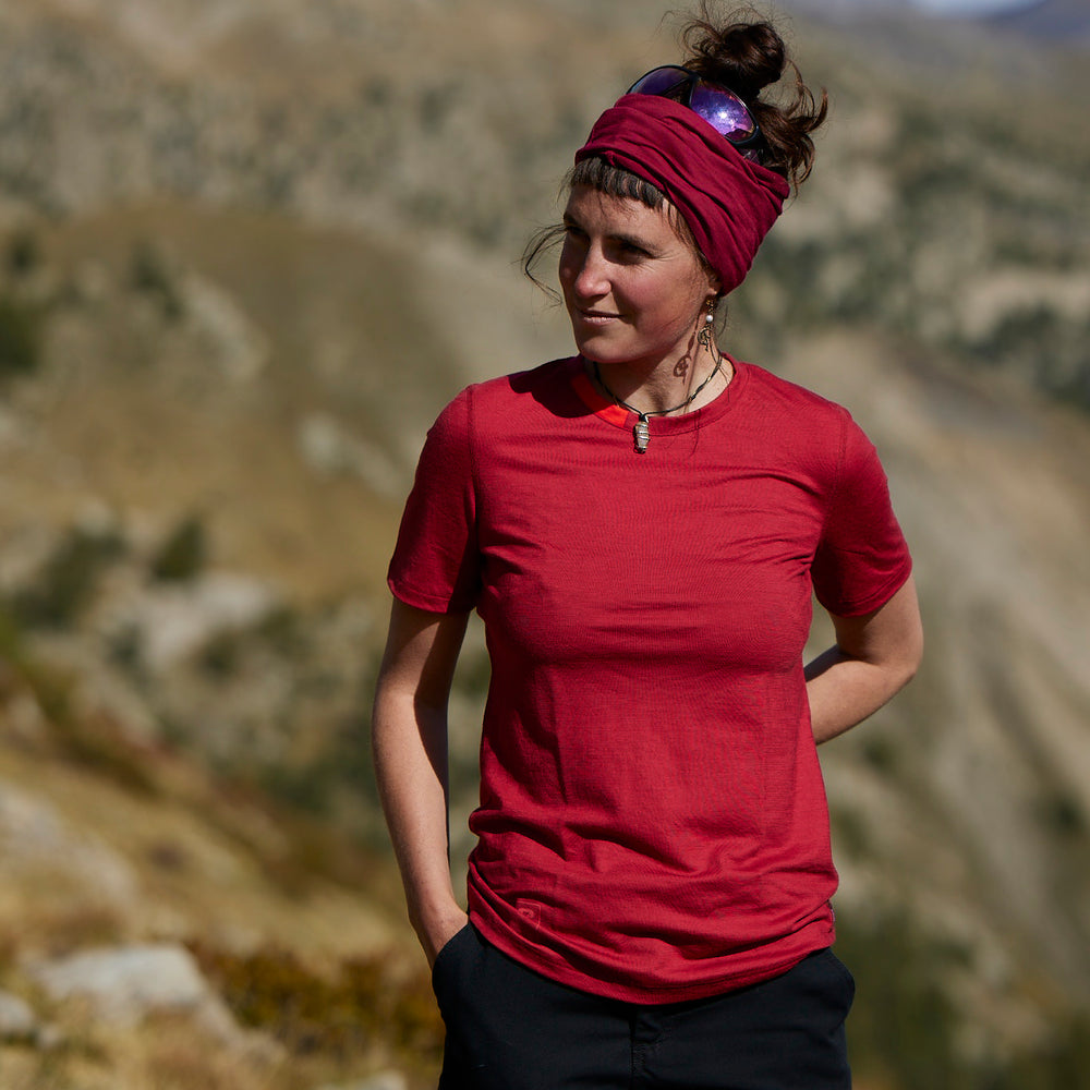 t-shirt sportif mérinos pour la randonnée par transhumance - la routo