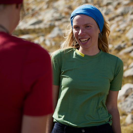 Le t-shirt de la bergère française en mérinos pour la randonnée, fait en France par transhumance